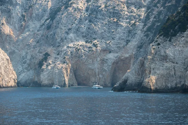 Lefkada, İyon Adaları, Yunanistan 'ın kıyı şeridinin inanılmaz panoramik manzarası
