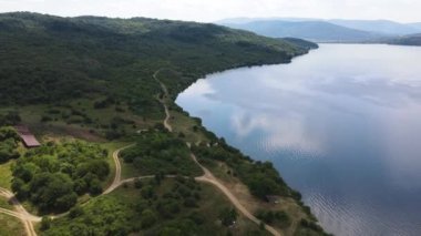 Bulgaristan 'ın Pernik Bölgesi, Pchelina Reservoir havadan görüşü