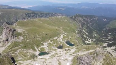 Aerial summer view of Rila Mountain near Malyovitsa peak, Bulgaria