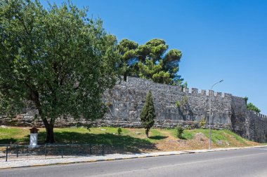 Antik Ambrakya 'nın Arta kalesi, Epirus, Yunanistan' ın panoramik manzarası