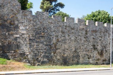 Antik Ambrakya 'nın Arta kalesi, Epirus, Yunanistan' ın panoramik manzarası