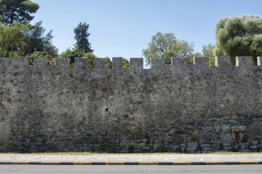 Antik Ambrakya 'nın Arta kalesi, Epirus, Yunanistan' ın panoramik manzarası