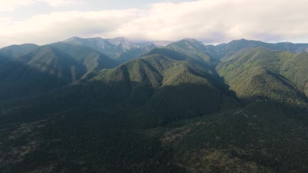 Erstaunliche Luftaufnahme Des Pirin Gebirges Der Nähe Der Stadt Bansko — Stockvideo