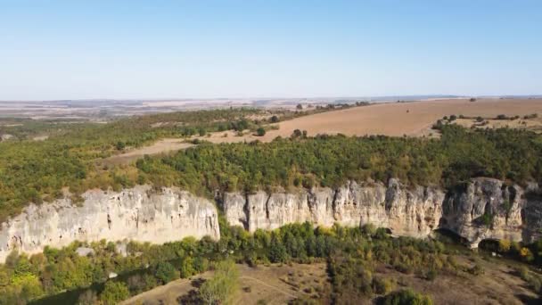 Удивительный Вид Воздуха Каньон Аглен Реке Вит Ловечская Область Болгария — стоковое видео