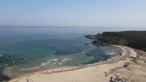 Vista Aérea Playa Silistar Cerca Del Pueblo Rezovo Región Burgas — Vídeos de Stock