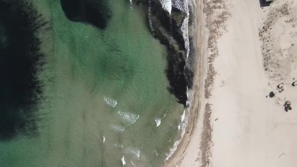 Letecký Pohled Pláž Silistar Blízkosti Obce Rezovo Burgas Region Bulharsko — Stock video