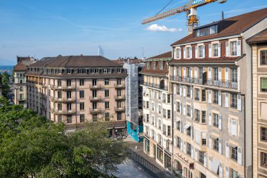 İsviçre 'nin Cenevre şehrinin Panorama' sı