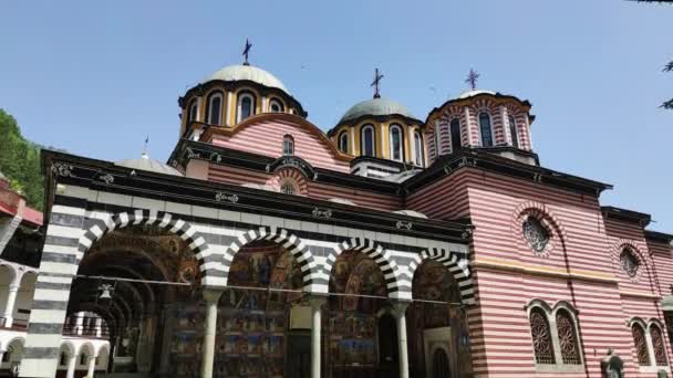 Rila Monastery Bulharsko Června 2021 Ortodoxní Klášter Ivana Jana Rily — Stock video