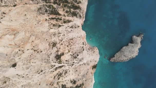 Fantastisk Panoramautsikt Över Kusten Lefkada Joniska Öarna Grekland — Stockvideo