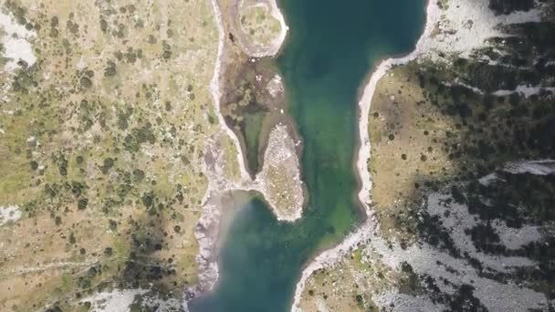 Vue Aérienne Imprenable Sur Les Lacs Poissons Montagne Rila Bulgarie — Video