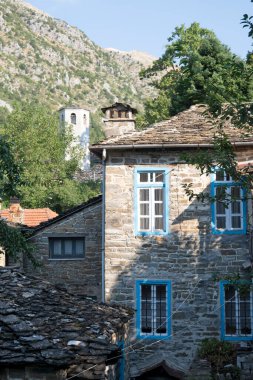 Tsepelovo Köyü Panoraması, Epirus, Yunanistan