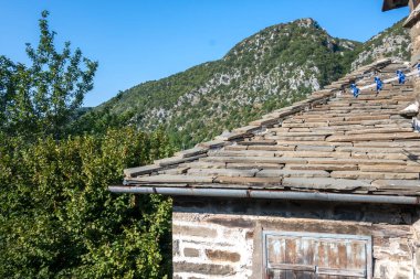 Tsepelovo Köyü Panoraması, Epirus, Yunanistan