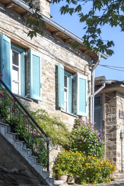 Tsepelovo Köyü Panoraması, Epirus, Yunanistan