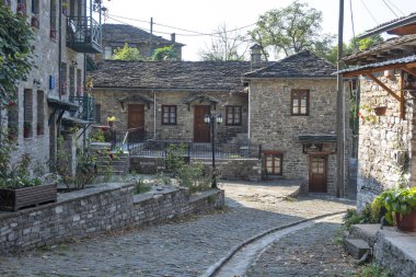 Tsepelovo Köyü Panoraması, Epirus, Yunanistan