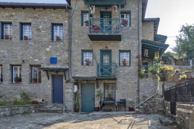 Tsepelovo Köyü Panoraması, Epirus, Yunanistan