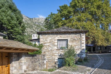 Tsepelovo Köyü Panoraması, Epirus, Yunanistan