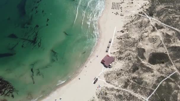 Дивовижний Вигляд Пляжу Аркутіно Бургаській Області Болгарія — стокове відео