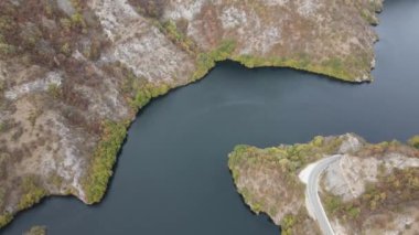 Aerial Summer view of Krichim Reservoir, Rhodopes Mountain, Plovdiv Region, Bulgaria