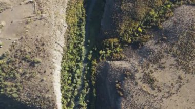 Bulgaristan 'ın Altın Panega Nehri boyunca Iskar Panega Geopark' ın hava manzarası