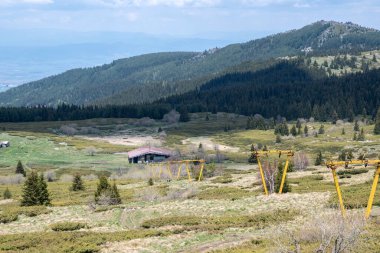 Bulgaristan 'ın Sofya Şehir Bölgesi Vitosha Dağı' ndaki Konyarnika bölgesinin bahar manzarası