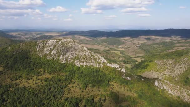 Καταπληκτικό Φθινοπωρινό Τοπίο Dragovski Kamak Peak Στο Όρος Greben Γνωστό — Αρχείο Βίντεο