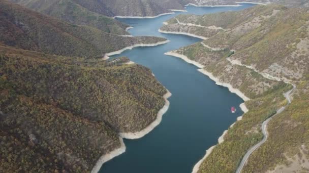 Vacha Antonivanovtsi Reservoir Rodop Dağları Filibe Bölgesi Bulgaristan — Stok video