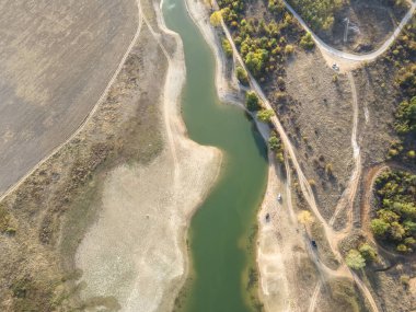 Bulgaristan 'ın Filibe Bölgesi' nin Asenovgrad kenti yakınlarındaki Kırk Yay Baraj Havzası manzarası
