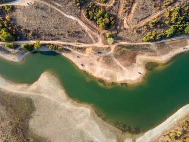 Bulgaristan 'ın Filibe Bölgesi' nin Asenovgrad kenti yakınlarındaki Kırk Yay Baraj Havzası manzarası