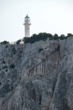 Lefkada, İyon Adaları, Yunanistan 'ın kıyı şeridinin inanılmaz panoramik manzarası