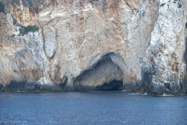 Lefkada, İyon Adaları, Yunanistan 'ın kıyı şeridinin inanılmaz panoramik manzarası