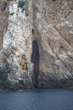 Lefkada, İyon Adaları, Yunanistan 'ın kıyı şeridinin inanılmaz panoramik manzarası