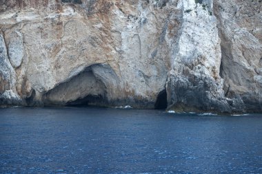 Lefkada, İyon Adaları, Yunanistan 'ın kıyı şeridinin inanılmaz panoramik manzarası