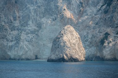 Lefkada, İyon Adaları, Yunanistan 'ın kıyı şeridinin inanılmaz panoramik manzarası
