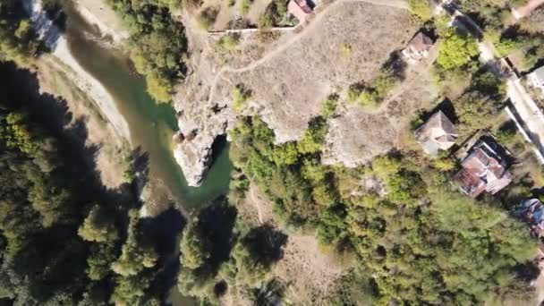 Bulgaristan Lovech Bölgesi Ndeki Aglen Köyü Yakınlarından Geçen Vit Nehri — Stok video