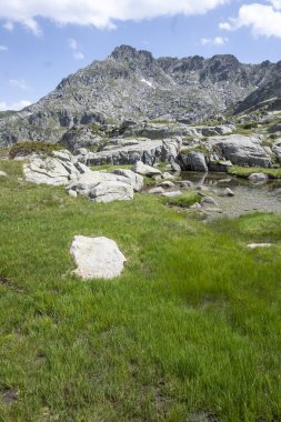 Bulgaristan 'ın Kalin tepeleri yakınlarındaki Rila Dağı' nın İnanılmaz Yaz Manzarası
