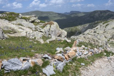Bulgaristan 'ın Kalin tepeleri yakınlarındaki Rila Dağı' nın İnanılmaz Yaz Manzarası