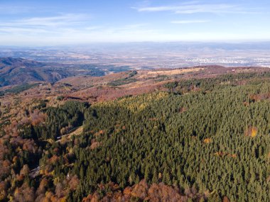 Bulgaristan 'ın Vitosha Dağı' nın şaşırtıcı sonbahar manzarası