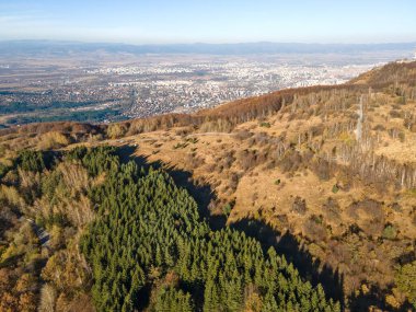 Bulgaristan 'ın Vitosha Dağı' nın şaşırtıcı sonbahar manzarası