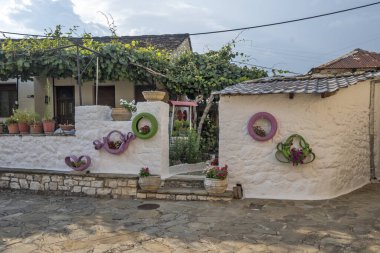 Pamvotida 'daki Ada Panoraması Ioannina, Epirus, Yunanistan