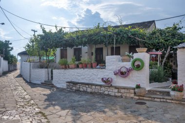 Pamvotida 'daki Ada Panoraması Ioannina, Epirus, Yunanistan