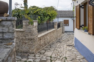 Pamvotida 'daki Ada Panoraması Ioannina, Epirus, Yunanistan