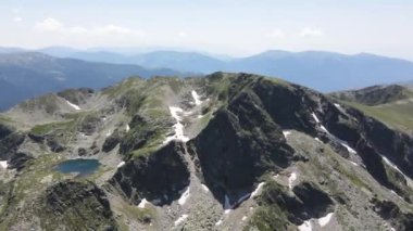 Aerial summer view of Rila Mountain near Malyovitsa peak, Bulgaria