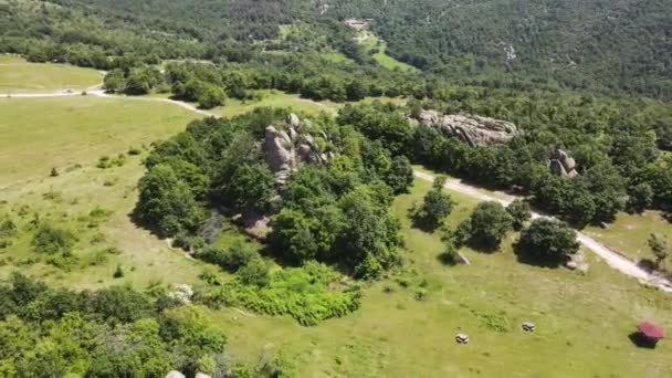 Vue Aérienne Ancien Sanctuaire Thrace Skumsale Près Ville Strelcha Région — Video
