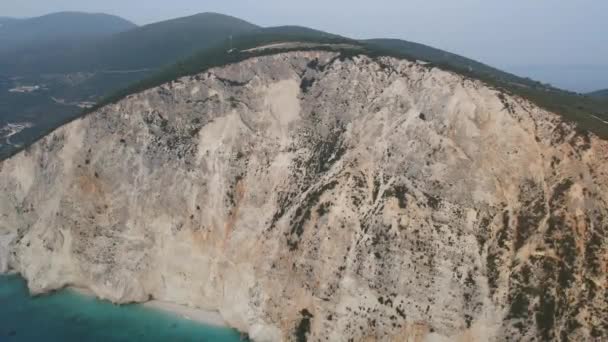 希腊爱奥尼亚群岛莱夫卡达海岸线全景壮观 — 图库视频影像