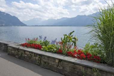 Montreux şehrinin seti, Vaud Kantonu, İsviçre