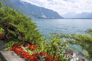 Montreux şehrinin seti, Vaud Kantonu, İsviçre
