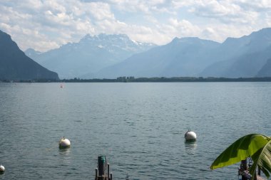 Montreux şehrinin seti, Vaud Kantonu, İsviçre