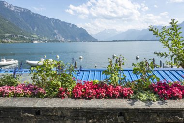 Montreux şehrinin seti, Vaud Kantonu, İsviçre