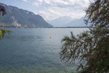 Montreux şehrinin seti, Vaud Kantonu, İsviçre