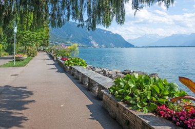 Montreux şehrinin seti, Vaud Kantonu, İsviçre